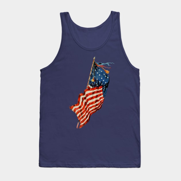 Vintage American Flag Tank Top by MasterpieceCafe